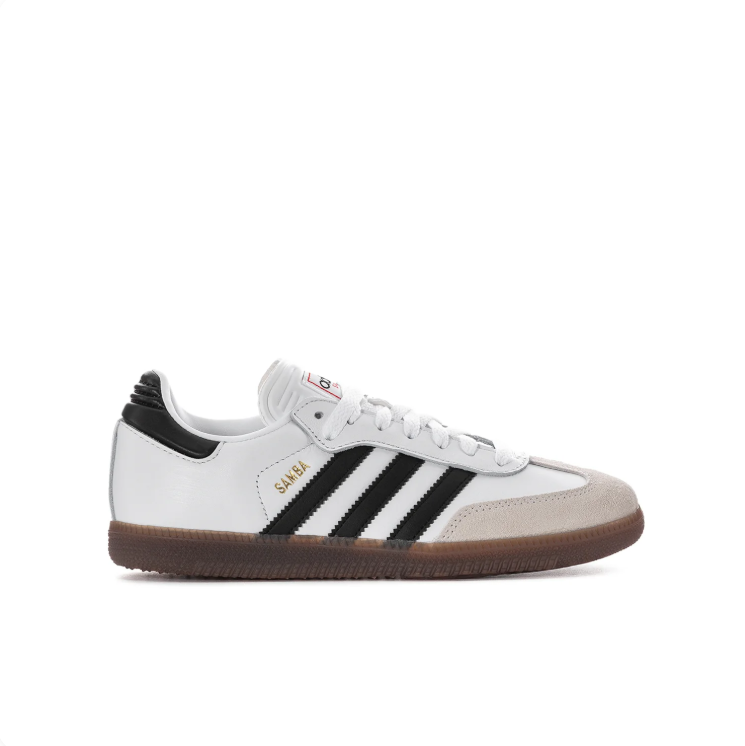 adidas Samba White and Black Retro Low-Top Sneakers