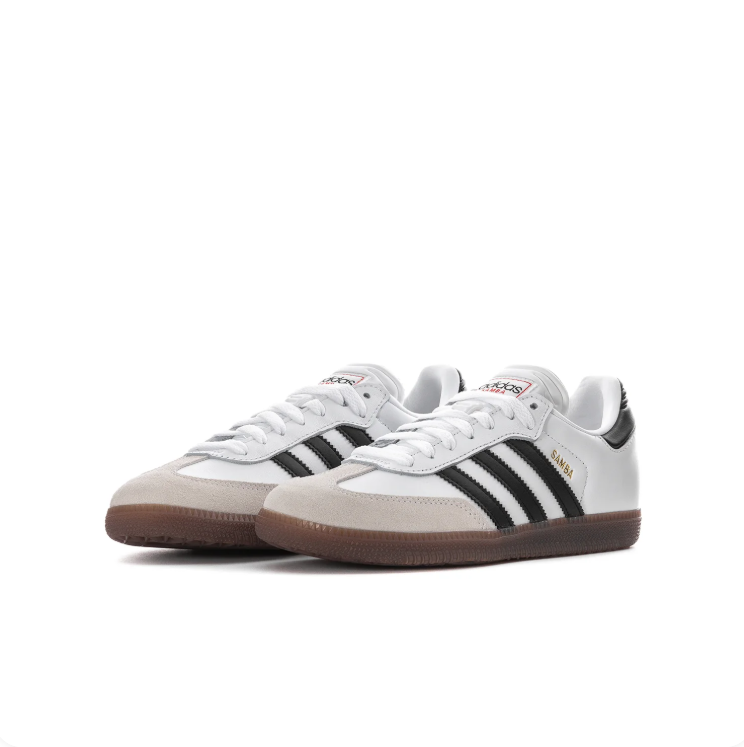adidas Samba White and Black Retro Low-Top Sneakers