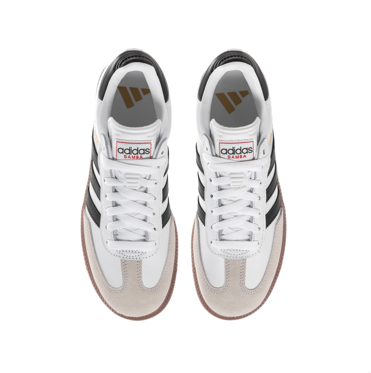 adidas Samba White and Black Retro Low-Top Sneakers