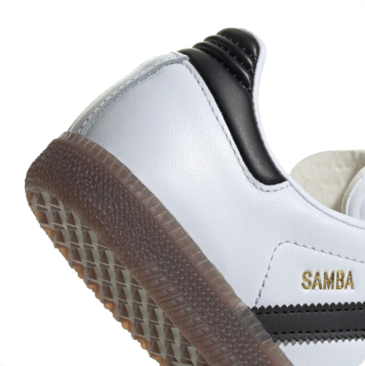 adidas Samba White and Black Retro Low-Top Sneakers