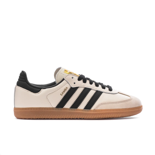 adidas Samba Cream and Black Low-Top Sneakers