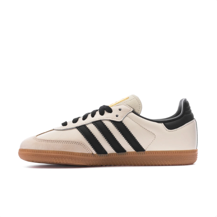 adidas Samba Cream and Black Low-Top Sneakers