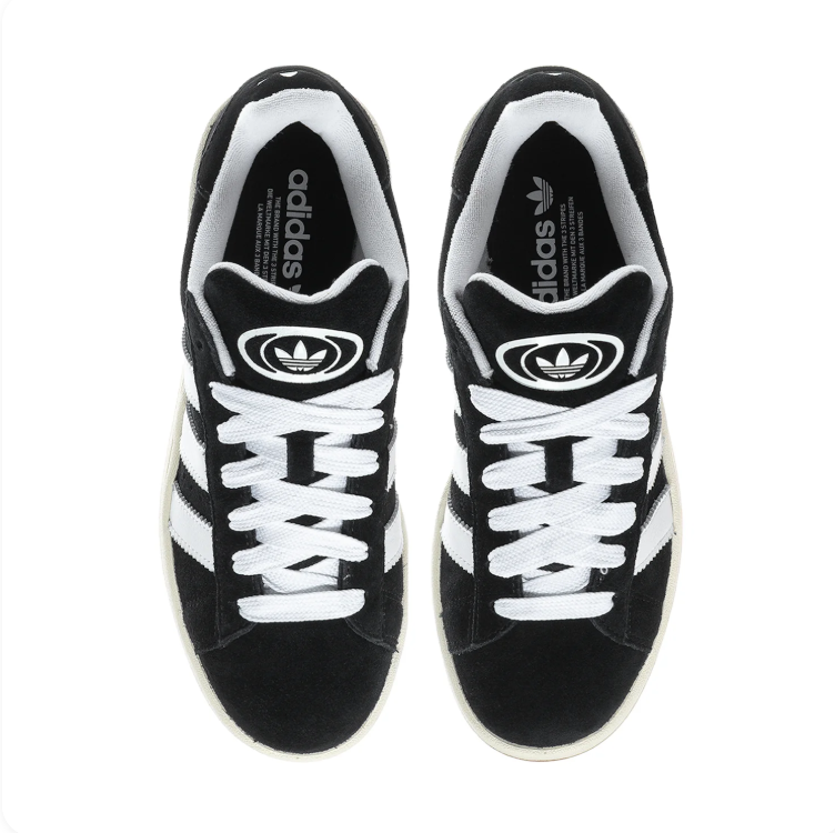 adidas Campus Black and White Low-Top Sneakers