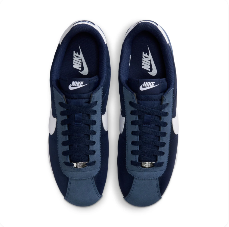 Nike Navy and White Retro Low-Top Sneakers