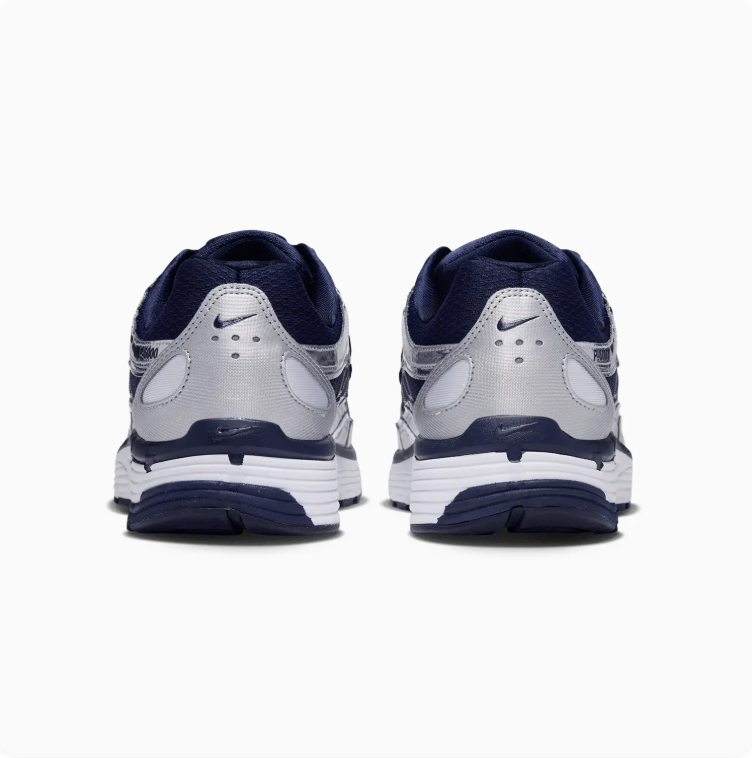 Nike P-6000 Navy and Metallic Silver Sneakers