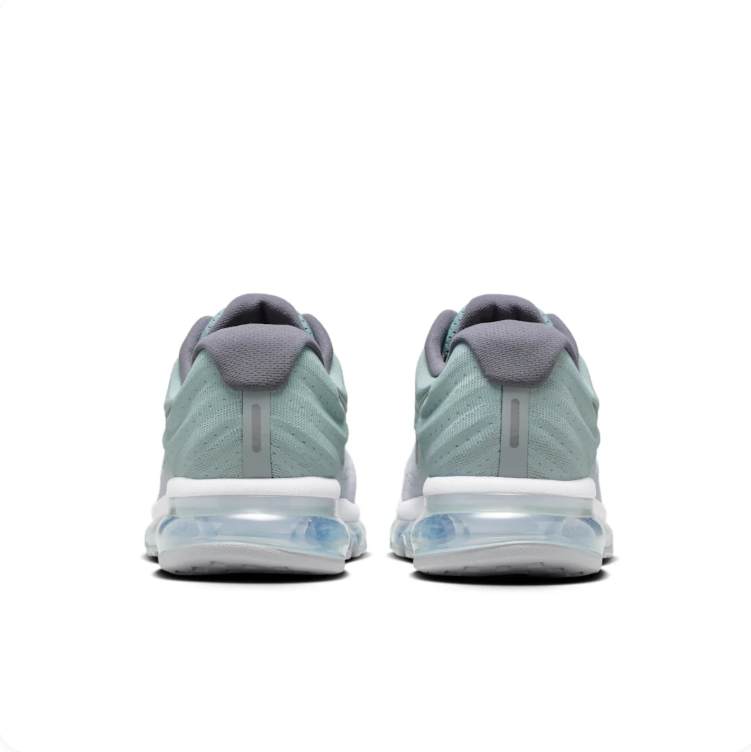 Nike Light Grey and Mint Sneakers with Full-Length Visible Air Sole