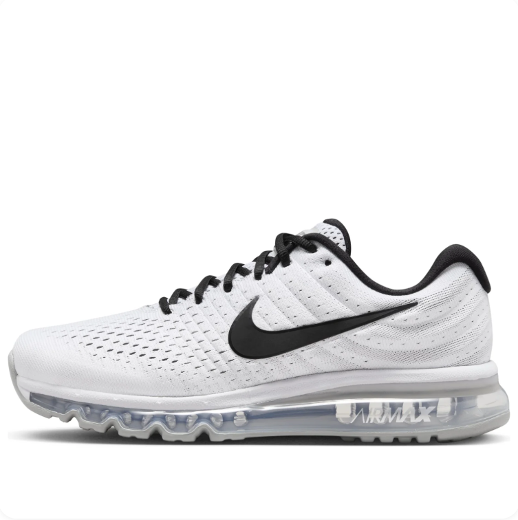 Nike Air Max White and Black Mesh Sneakers