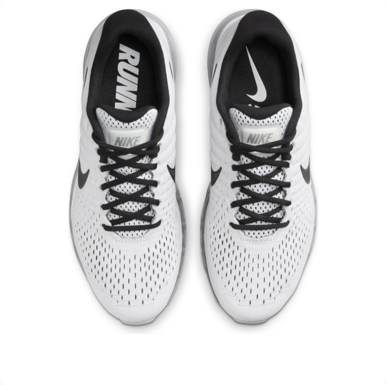 Nike Air Max White and Black Mesh Sneakers