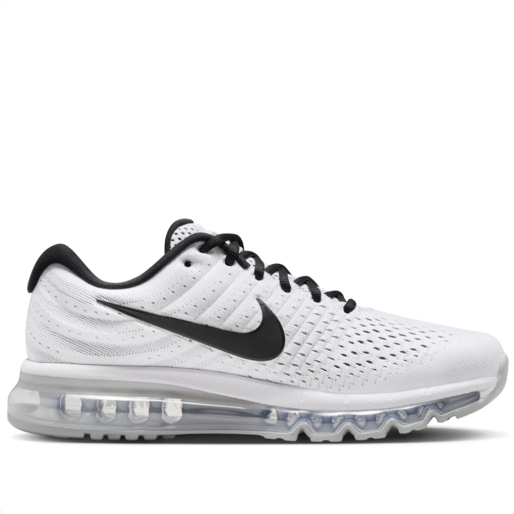 Nike Air Max White and Black Mesh Sneakers