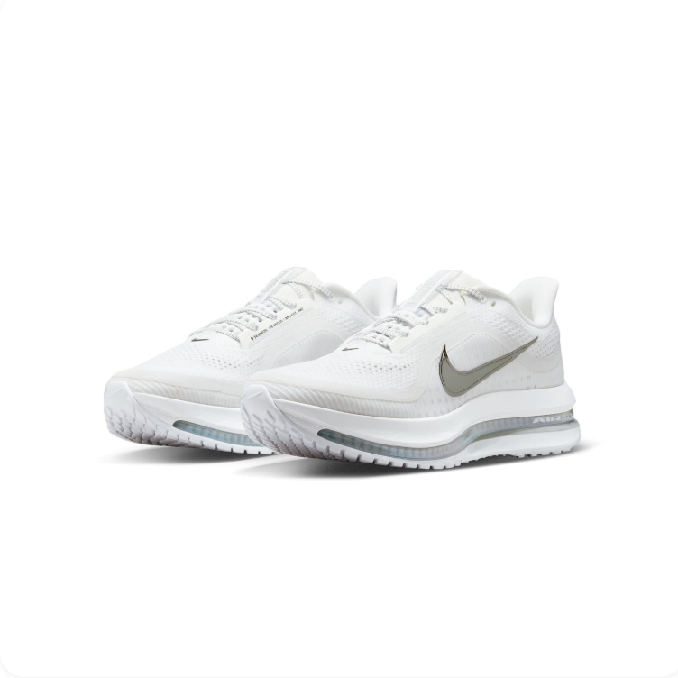 Nike White and Metallic Swoosh Low-Top Sneakers