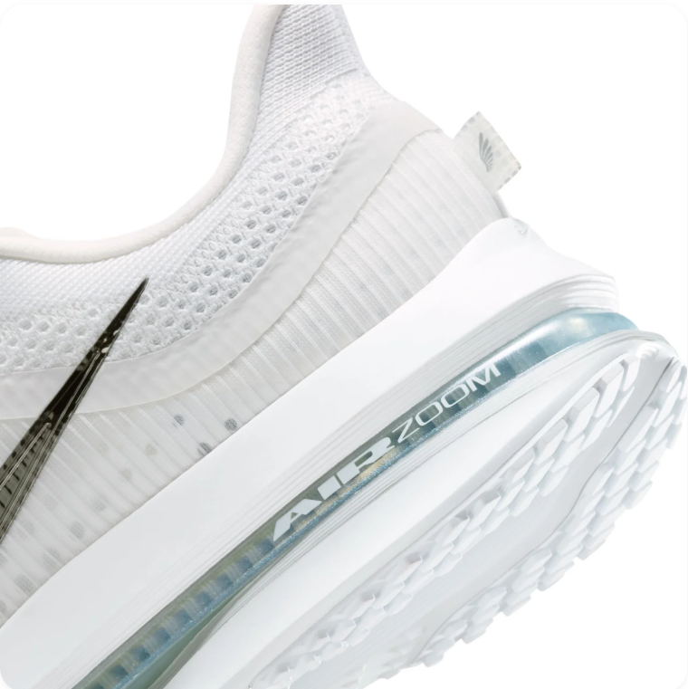 Nike White and Metallic Swoosh Low-Top Sneakers