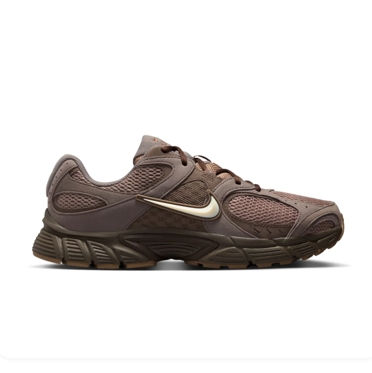 Nike Brown and Cream Mesh Low-Top Sneakers