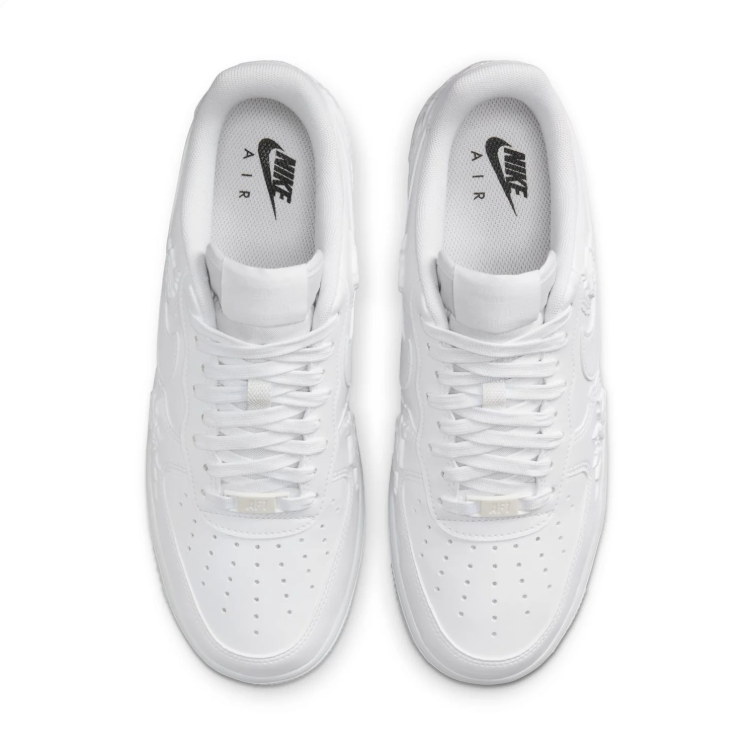 Nike All-White Rose-Detail Low-Top Sneakers