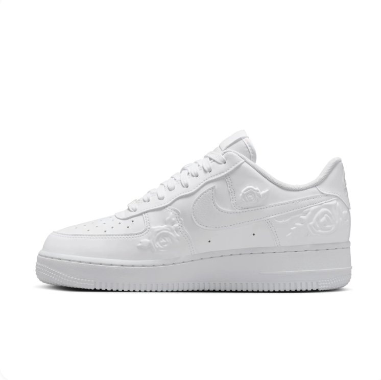 Nike All-White Rose-Detail Low-Top Sneakers