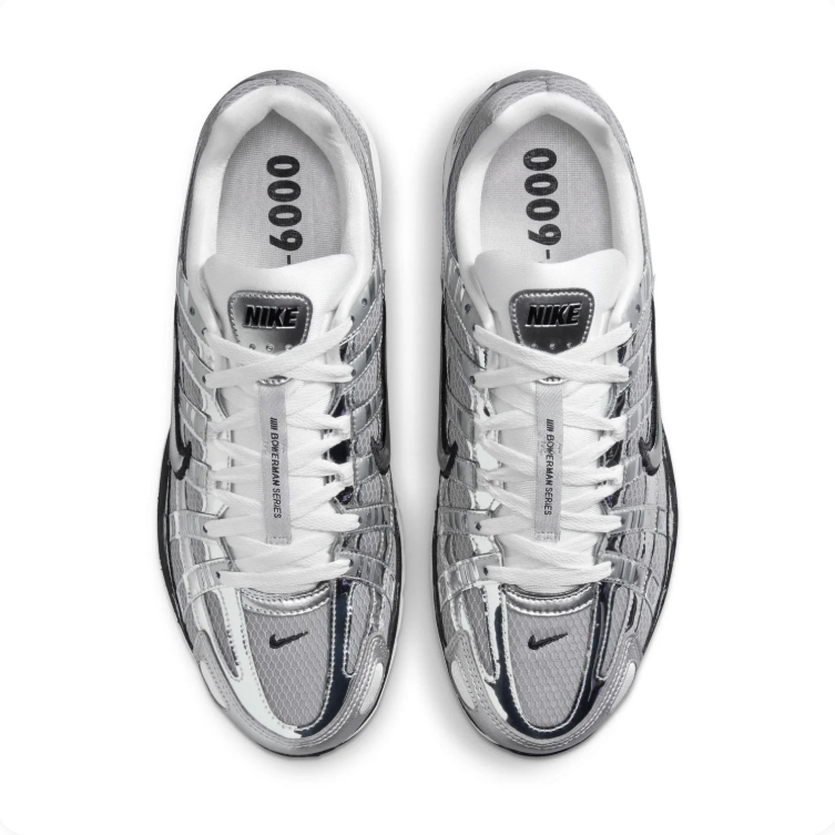 Nike P-6000 Metallic Silver and Grey Sneakers