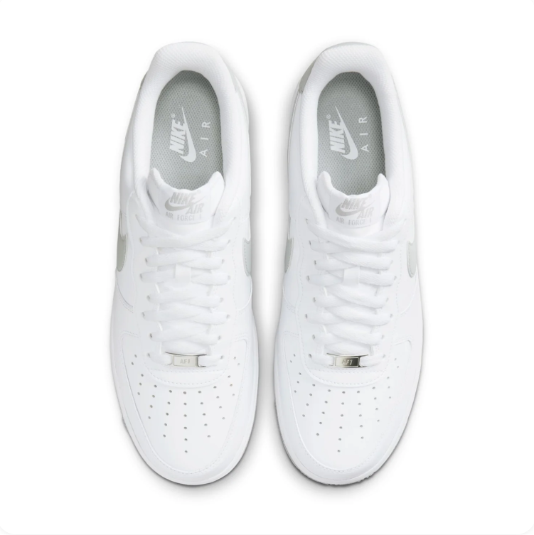 Nike White and Light Grey Low-Top Sneakers