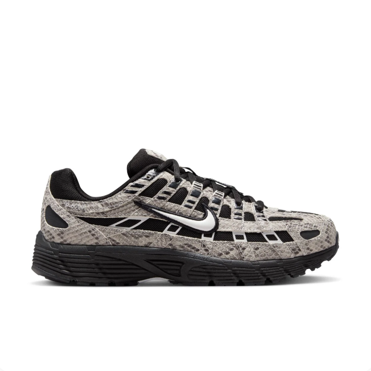 Nike P-6000 Black and Grey Snake-Print Sneakers