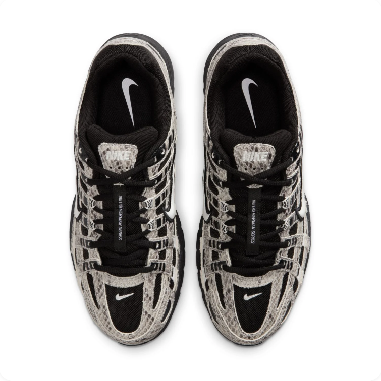 Nike P-6000 Black and Grey Snake-Print Sneakers