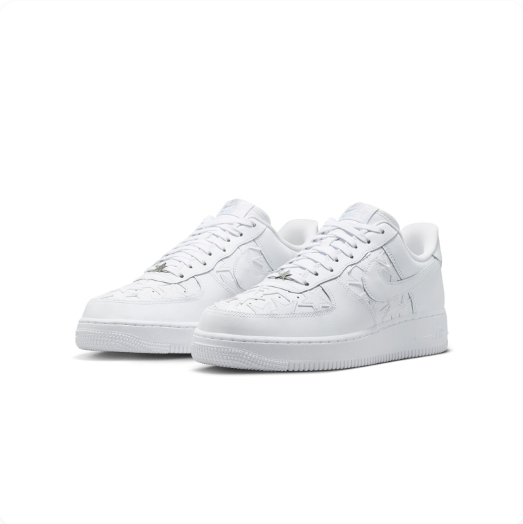 Nike All-White Star-Detail Low-Top Sneakers