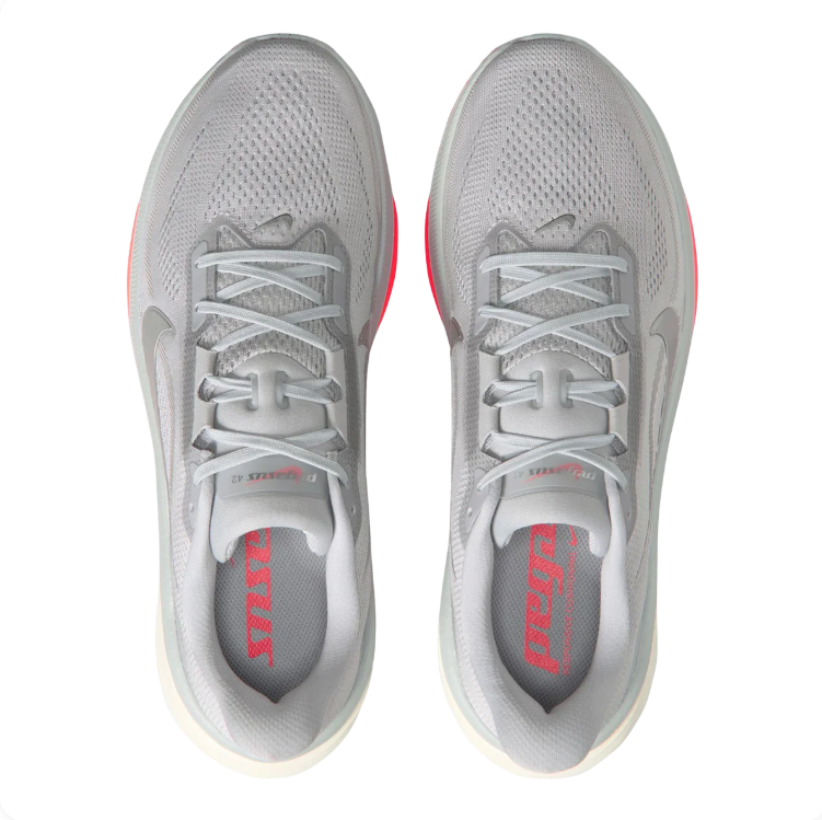 Nike Light Grey and Coral Low-Top Sneakers