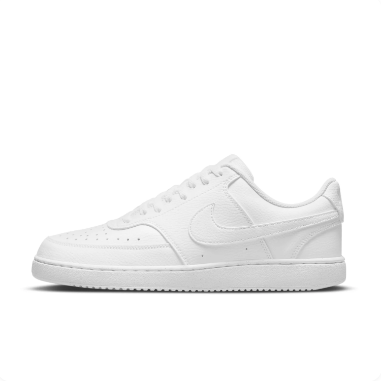 Nike All-White Perforated Low-Top Sneakers