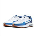 Nike Air Max White and Blue Gum-Sole Sneakers