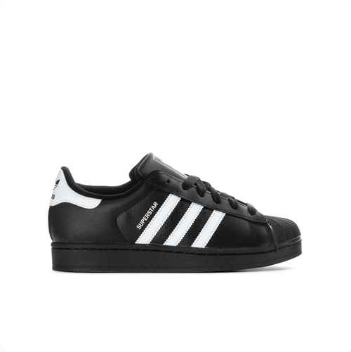 adidas Superstar Black Sneakers with White Stripes