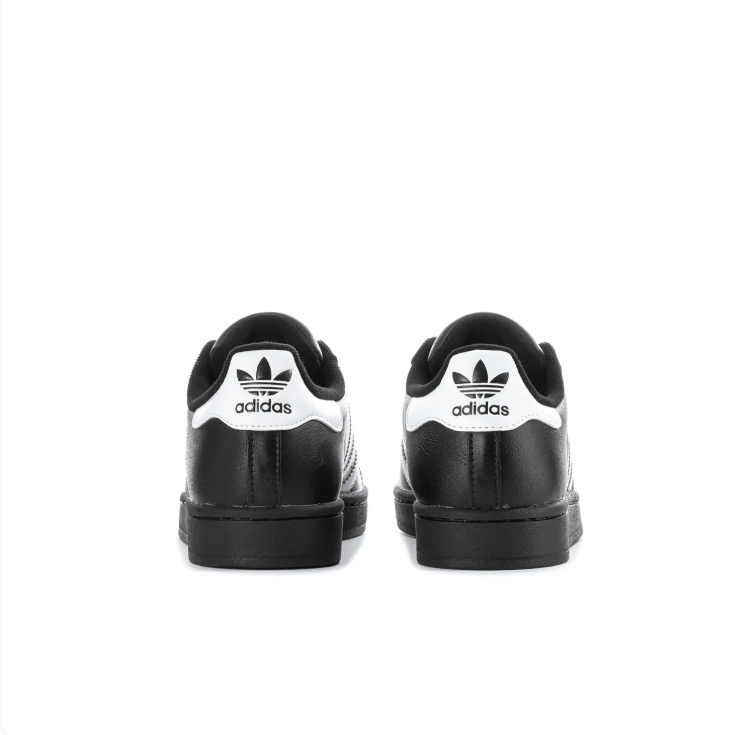 adidas Superstar Black Sneakers with White Stripes