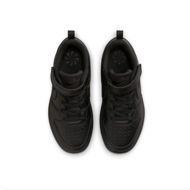 Nike All-Black Strap-Detail Low-Top Sneakers