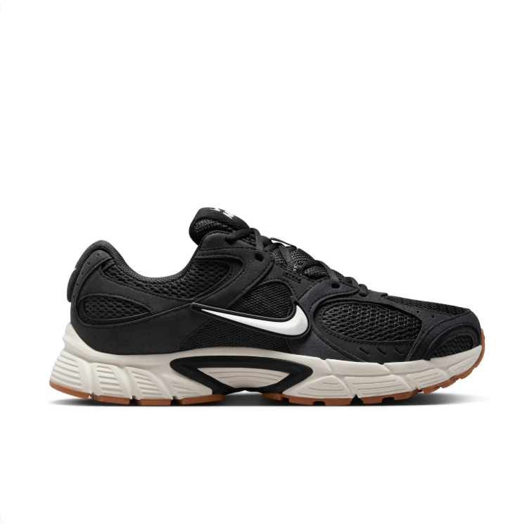 Nike Black Mesh Low-Top Sneakers | White Swoosh & Cream Midsole