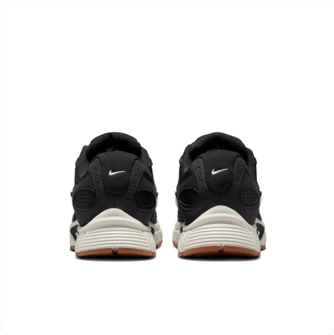 Nike Black Mesh Low-Top Sneakers | White Swoosh & Cream Midsole