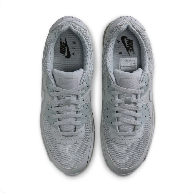 Nike Grey Mesh Low-Top Sneakers | Tonal Swoosh & Visible Air Heel
