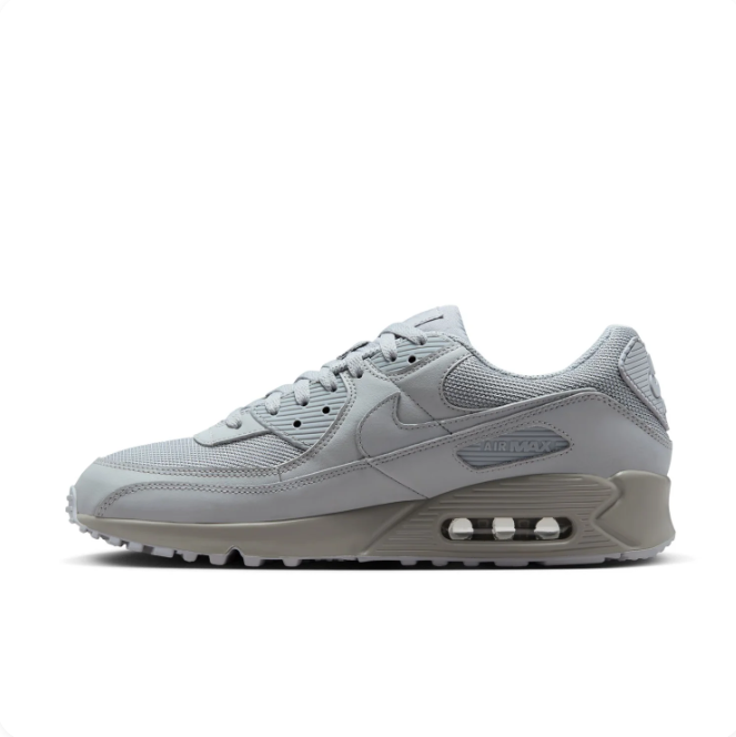 Nike Grey Mesh Low-Top Sneakers | Tonal Swoosh & Visible Air Heel
