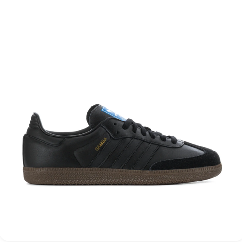 adidas Samba Black Low-Top Sneakers | Tonal 3-Stripes & Brown Sole