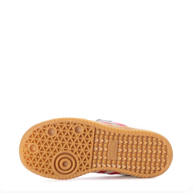 adidas Samba Cream & Red Sneakers | Heart Details & Gum-Colored Sole