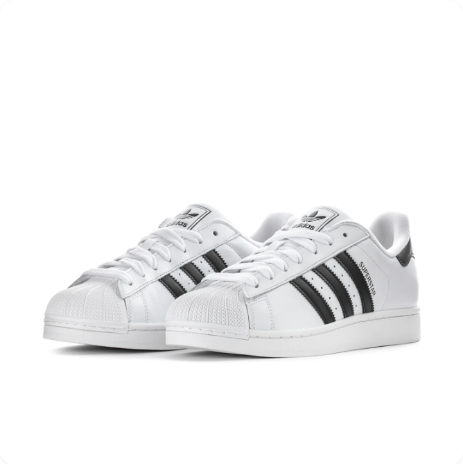 adidas Superstar White & Black Low-Top Sneakers | Shell Toe & 3-Stripes