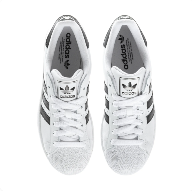 adidas Superstar White & Black Low-Top Sneakers | Shell Toe & 3-Stripes