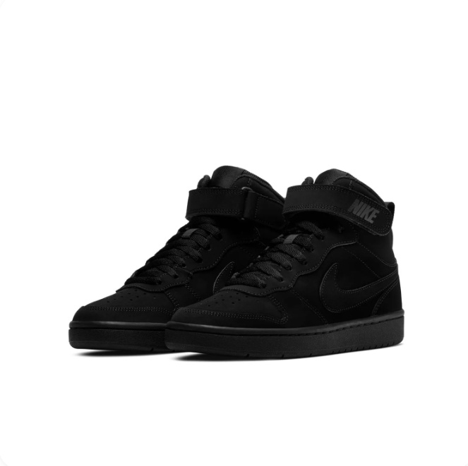 Nike All-Black High-Top Sneakers | Ankle Strap & Tonal Swoosh
