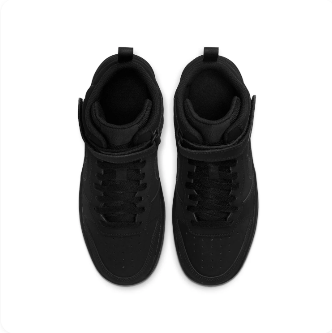 Nike All-Black High-Top Sneakers | Ankle Strap & Tonal Swoosh