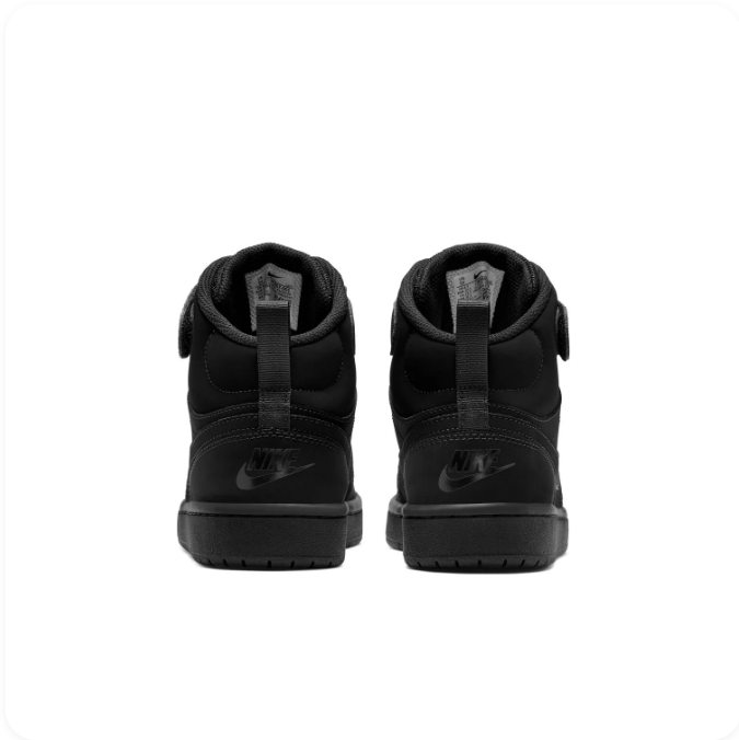 Nike All-Black High-Top Sneakers | Ankle Strap & Tonal Swoosh