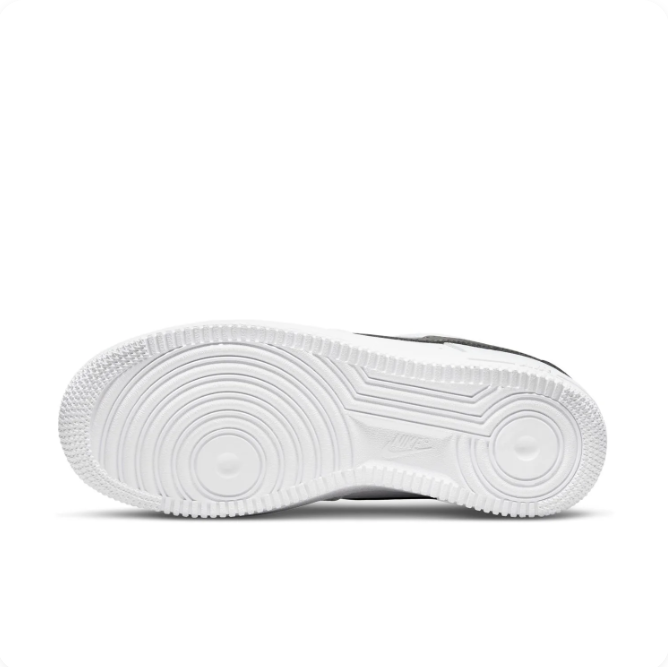 Nike Air Force 1 White & Black Low-Top Sneakers | Black Swoosh