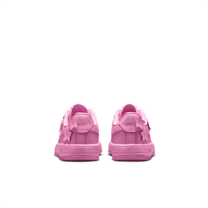 Nike Pink Low-Top Sneakers | Floral Details & Tonal Swoosh