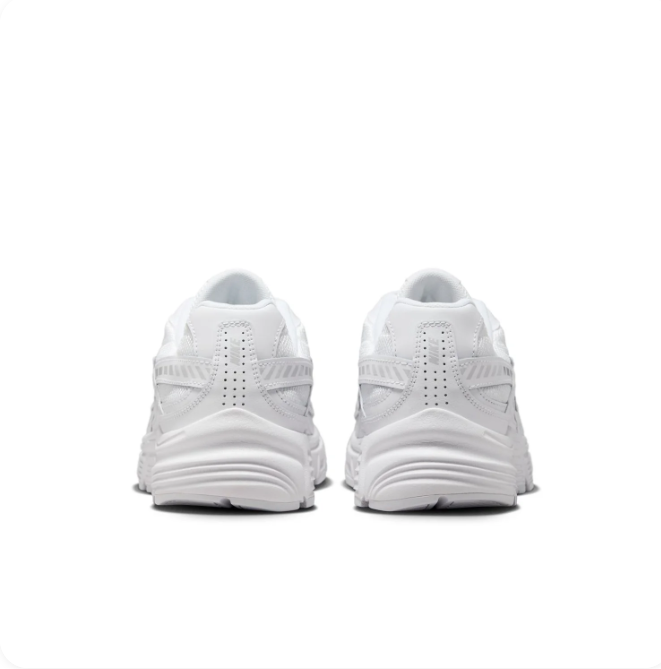 Nike White & Silver Low-Top Sneakers | Mesh Panels & Chunky Sole