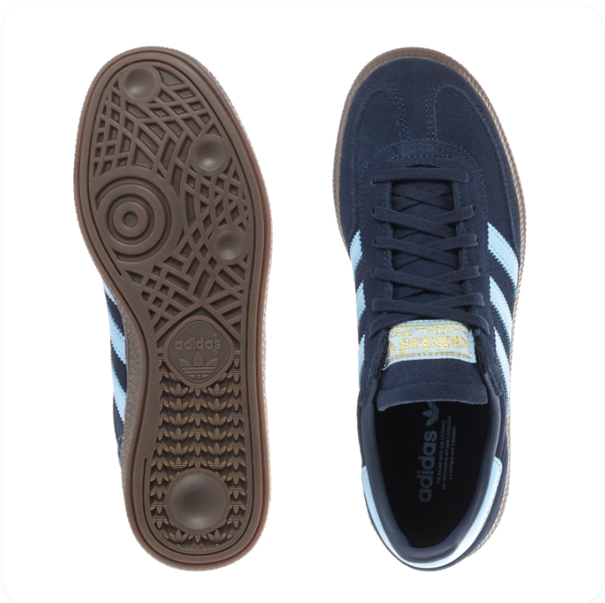 adidas Navy & Light Blue Low-Top Sneakers | Gum-Colored Sole