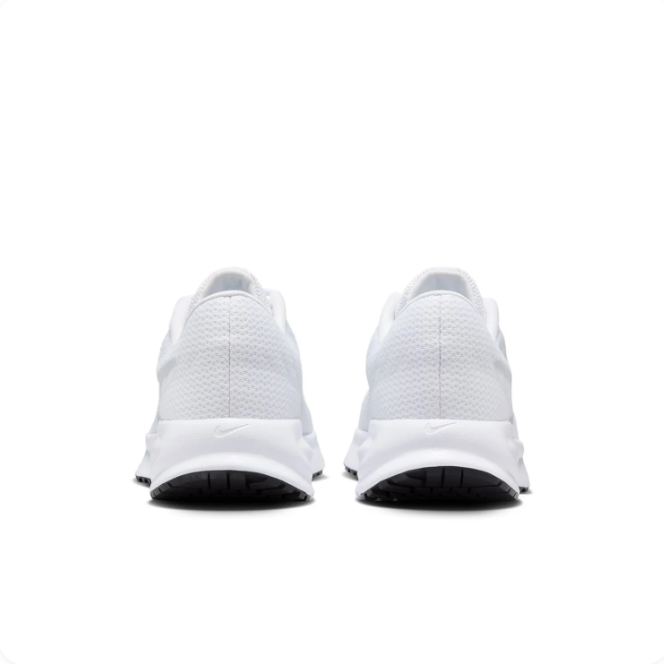 Nike White Low-Top Sneakers | Tonal Swoosh & Black Tread