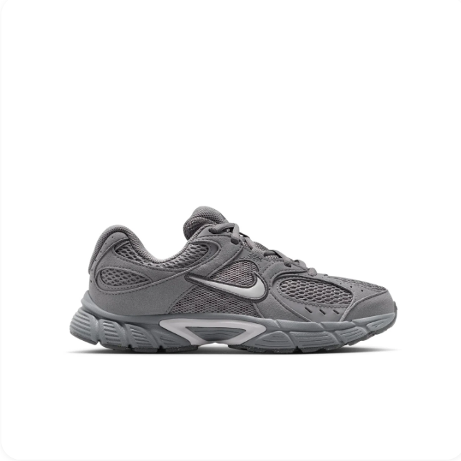 Nike Grey Low-Top Sneakers | Layered Mesh & Sculpted Sole
