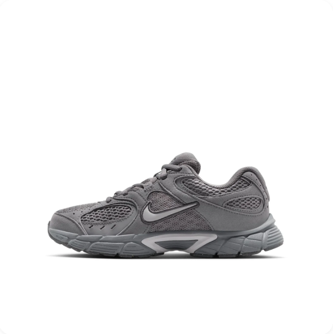 Nike Grey Low-Top Sneakers | Layered Mesh & Sculpted Sole