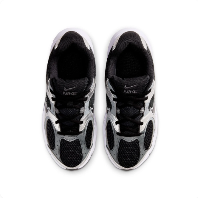 Nike Black & Silver Low-Top Sneakers | Mesh Panels & Sculpted Sole
