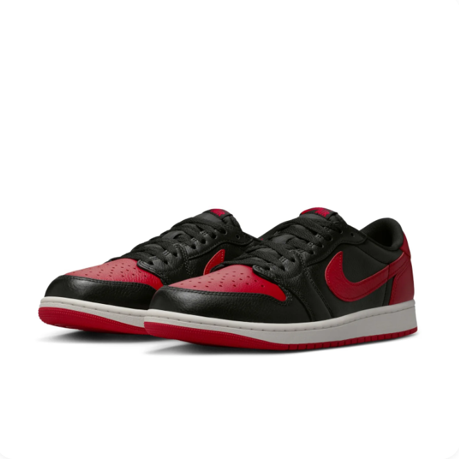 Nike Black & Red Low-Top Sneakers | Red Swoosh & Outsole