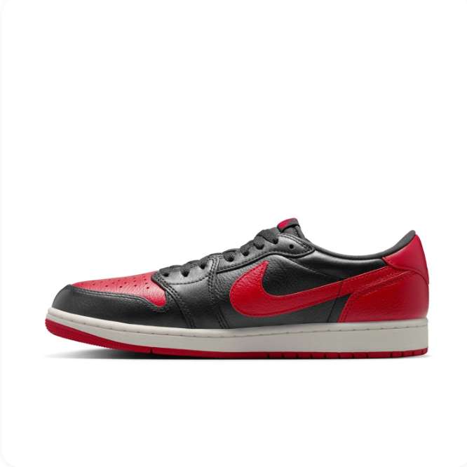 Nike Black & Red Low-Top Sneakers | Red Swoosh & Outsole
